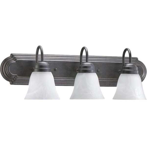 Quorum 5094-3-144 Traditional Three Light Vanity in Bronze/Dark Finish,