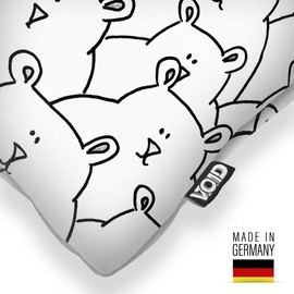 VOID Bear Teddy Sketch Children's Cushion Cover Sofa Couch Living Room Decoration Waterproof Outdoor Cushion Cover Decorative Cushion Size: 60 x 60 cm