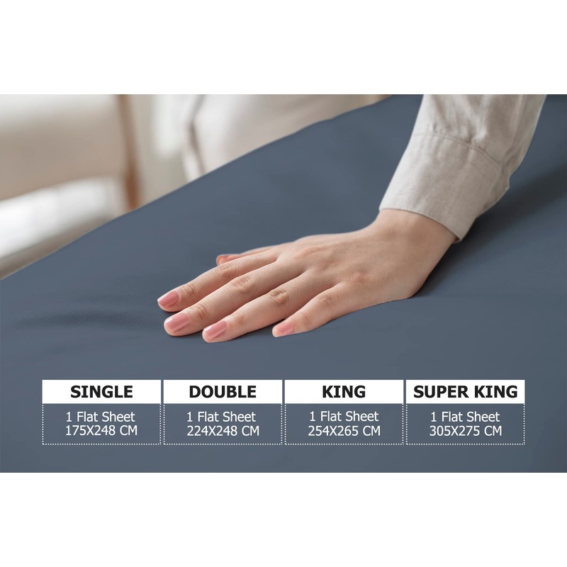 MistyMorning Flat Sheet, Soft & Premium quality Bedding & Linen,