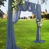 VACVELT Wedding Arch Draping Fabric Dusty Blue Chiffon, 1 Panel