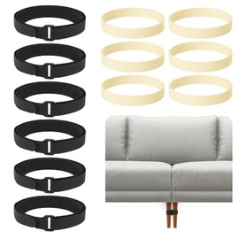 6 Pack Sectional Couch Connectors, Keep Sofa in Place Without Tools, Quick Install Tool-Prevent Sliding, Gaps & Floor Scratches, Sectional Couch Legs Cinch Straps