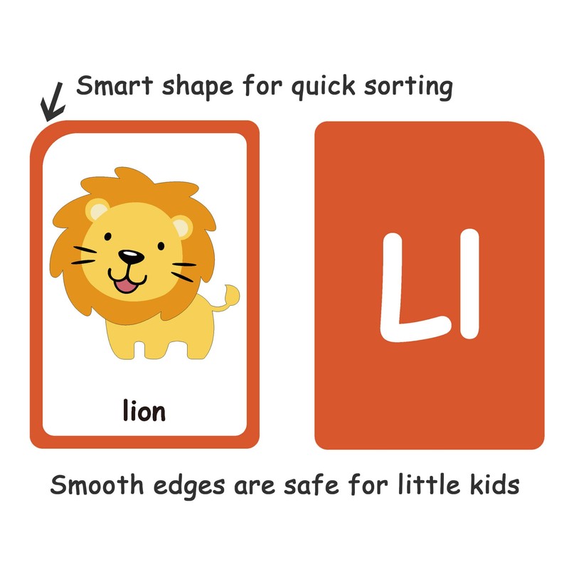ZazzyKid Flash Cards for Toddlers Learning: 54 Double Sides Flashcards