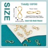 Magibeads 10Pcs Brass Infinity Connector Charms Real 14K Gold Filled