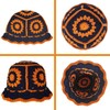 Crochet Hat Women Men Soft Knit Handmade Cute Flower Pattern
