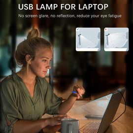 NETVIP Laptop Monitor Light, 10.2'' USB e-Reading LED Lamp, No Screen Glare Eye Care Lamp, 3 Adjustable Color Temperature, 10 Dimming Brightness Levels,Space Saving for Home Office