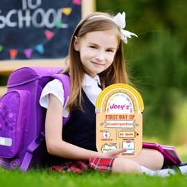 Hoblynth First and Last Day of School Chalkboard Sign Double Sided Back to School Board Signs for Kids Girls Boys Reusable 1st Day of Kindergarten Preschool Photo Props Sign