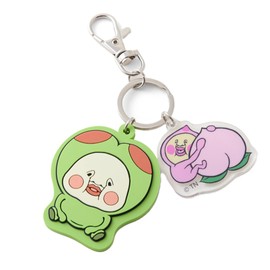 Kobito Zukan Rubber Keychain with Charm Sumo Mono Uchi