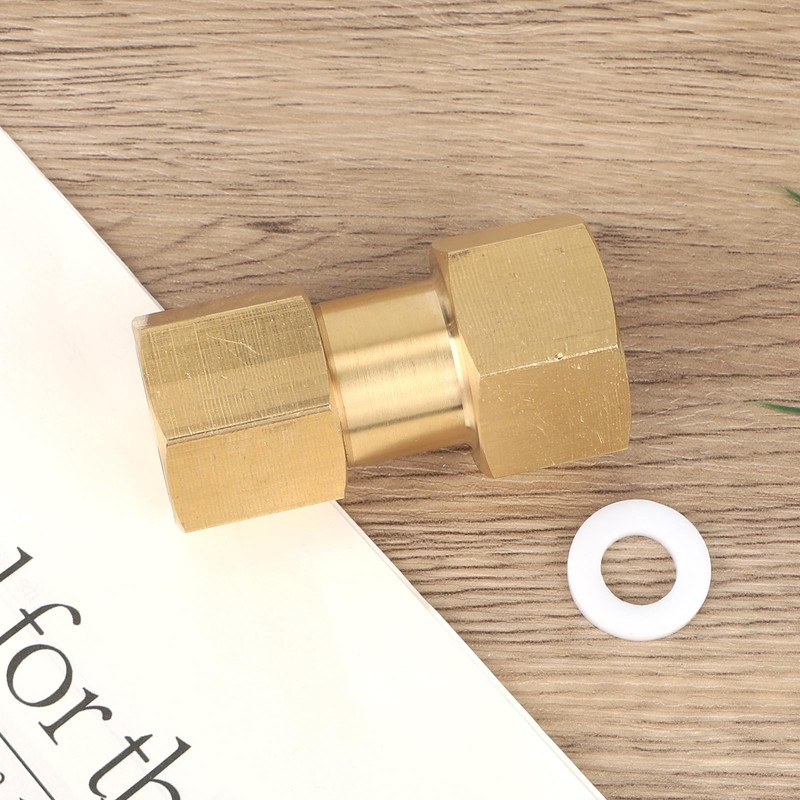 Brass CGA-320 to CGA-580 Gas Tank Adapter, CO2 to Argon