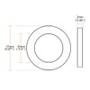sourcingmap Rubber Flat Washers 17mm OD 10mm ID 2mm Thickness