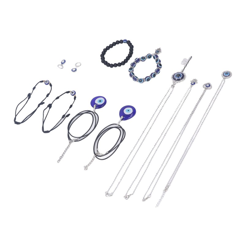6 Pcs Scary Eye Bracelet Blue Eyes Good Luck Amulet