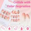 EternalClassic Coffin Press On Nails Medium Nude Pink Ombre Fake