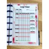 Handmade Monthly Budget Spending Tracker Dashboard Insert for use with