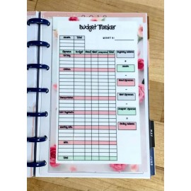 Handmade Monthly Budget Spending Tracker Dashboard Insert for use with MINI Happy Planner