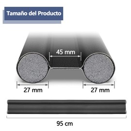 Kaneonna Guardapolvo para Puertas, 95 cm Guardapolvo y Protector Sellador Tope para Puerta, Diseño De Doble Borde, Resistente Al Agua, Bloqueo de Ruido Polvo Prevención