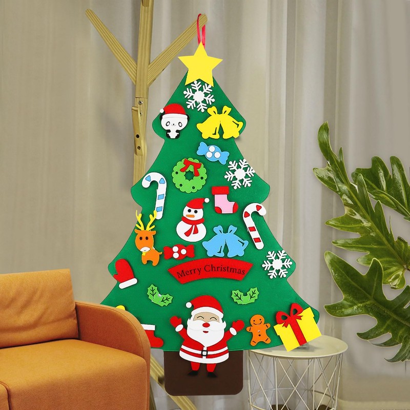 Felt Christmas Tree, 100 cm High Felt Christmas Tree Set