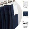 MUMFAS Navy Blue Pinch Pleat Curtain 72" W x 84"