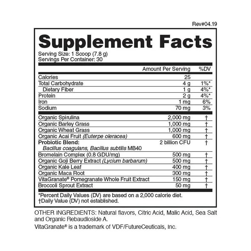 Evogreens Evogen Naturals Premium Performance 30 Servicios Sabor Berry