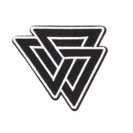 unbranded VALKNUT TRIANGLE PATCH iron-on embroidered NORSE VIKING ODIN PAGAN SYMBOL (1856)