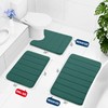 Buganda Memory Foam 3 Pieces Bathroom Rugs Set - Thick