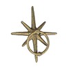 Gold Cast Iron Decorative Starburst Door Knocker Rustic Celestial Home Decor