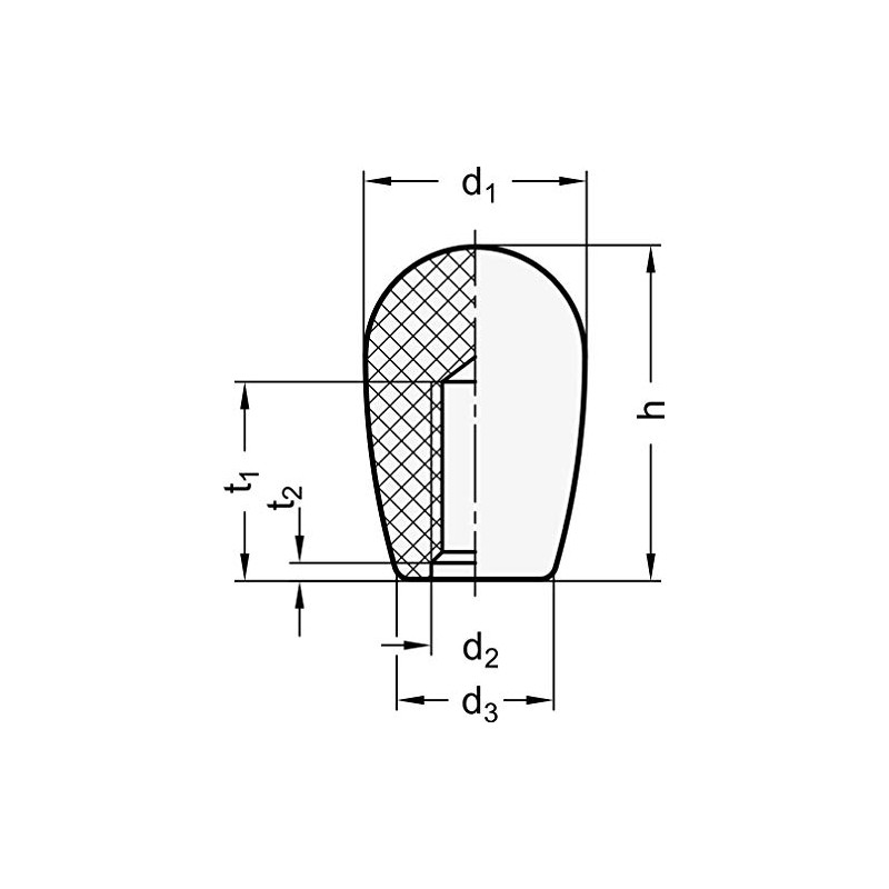 Elesa Gear Knob Diameter 41 mm M16
