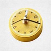 FOMIYES Fridge Clock Magnet Lemon Pattern Round Wall Clock for