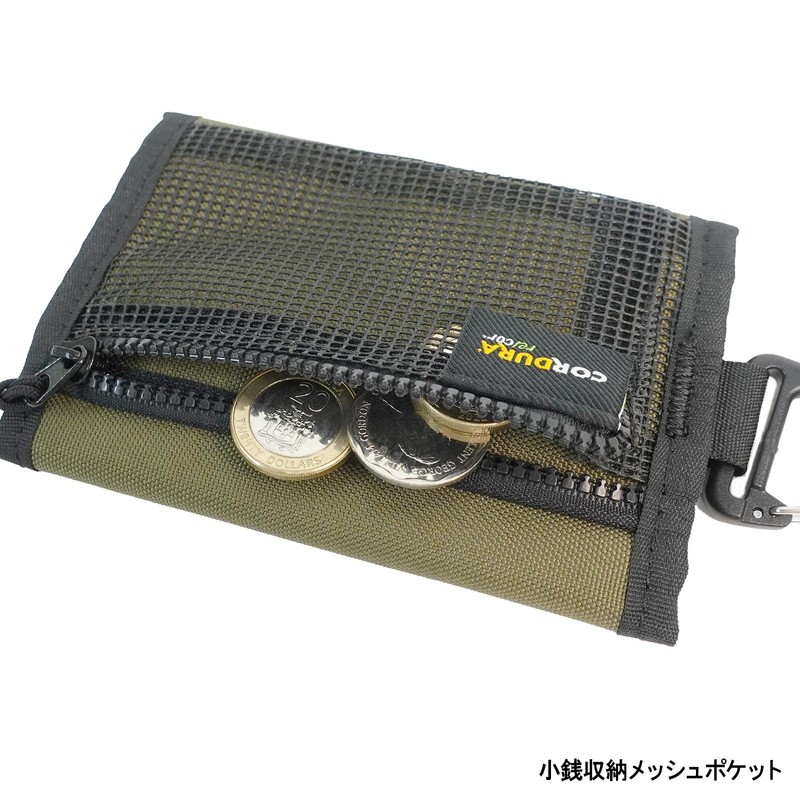 Finplus 0520652 Lee Cordura Smart Wallet Trifold Wallet Recycling Bill