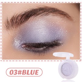 Booben Glitter Eyeshadow, Highly Pigmented Eye Shadow Highlighter to Create Metallic Shimmer Finishes, Blendable Smudge-proof Sparkling Shiny Eye Makeup for Women
