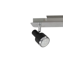 AA Warehousing 2-Light LED Track Light in Matte Black, Chrome, and Silver Grey Finish