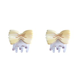 Funny Food Hair Clip,Acetate Claw Clip for Women,Mini Butterfly Noodle Hair Clip,Pack of 2