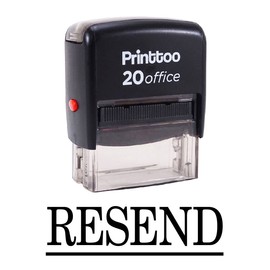 Printtoo RESEND Self Inking Rubber Stamp Office Stationary Custom Stamp-Black