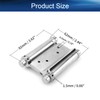 Yinpecly 3 inches Double Action Spring Hinge Stainless Steel Brushed