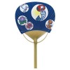 Shikoku Group Fan Fan Uchiwa Traditional Poetry Approx. 7.9 x 12.6 inches (20 x 32 cm)