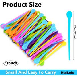 Haikole Pieces Brush Roller Pick 180 PCS Plastic Roller Pick Hair Curler Roller Pin,Multiple Colour Roller Pins for Hair Curling Styling,Brush Hair Rollers Pins (A-Mixed Colors)