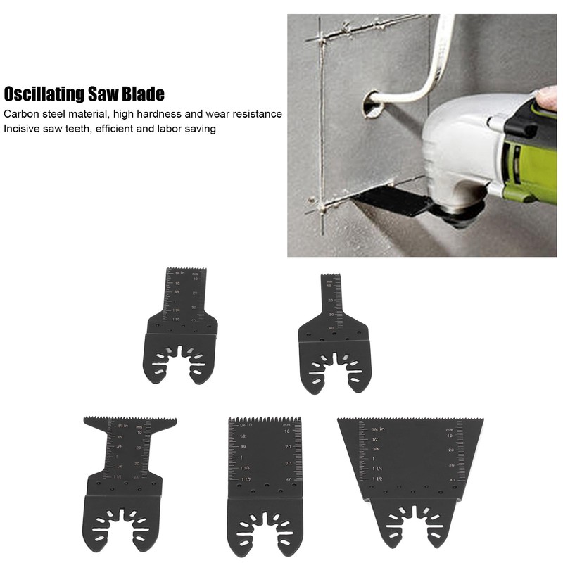 11PCS Oscillating Saw Blade Quick Release Carbon Steel Woodworking Straight