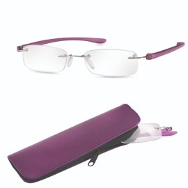 Eschenbach +1.0 Eschenbach Reading Glasses, Ready-Made Readers Purple Frame Lightweight