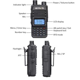 Retevis RT85 Dual Band Two Way Radio Long Range, Handheld Radio Walkie Talkie,VOX DTMF Emergency 2-Way Radio Rechargeable(1 Pack)