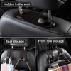2PCS Black Car Seat Back Leather Hooks, Universal 2-in-1 Storage