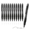 EUSOAR Erasable Pens Black, 12 Pack Eraser Pen Fine Point