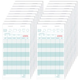 Guest Order Book for Servers - 3.5" x 6.75" Restaurant Check Pads, 1000 Sheets (20 Books) - Numbered Waitress Notepads for Restaurant, Bar, Cafe, Diners
