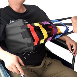 Cinturón de asistencia con soporte, honda de elevación de paciente, honda de transferencia de servicio pesado para movimiento Cinturón de asistencia de transferencia de pacientes acolchado (T-Negro)