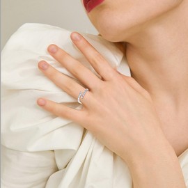 POPLYKE Faith Ring Sterling Silver Star of David Ring Inspirational Ring Christian Jewelry Gift for Women Men