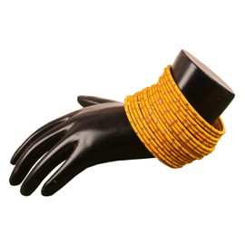 Touchstone Colorful Bangle Collection Indian Bollywood Alloy Metal Yellow Gold Glaze Wrist Improvement Designer Jewelry Bracelet Bracelets Set of 36 for Women, Metal