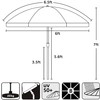AMMSUN Patio Umbrella, 6.5 ft Outdoor Table Umbrella with Tilt