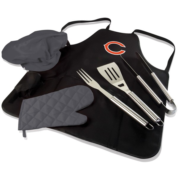 PICNIC TIME Chicago Bears BBQ Apron Tote Pro Grill Set