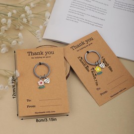 Mikovivi 2 Pieces Teacher Gift Heart Flower Thank You Gift for Teacher Thank You for Helping Me Grow Valentine's Day Gifts for Teacher Women Christmas Thanksgiving Day (Yellow, Pink), Yellow, pink