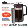 PortableAnd 34oz Double Vacuum Insulation Large Silicone French Press Coffee