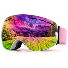 ZMLM Ski Goggles Snowboard Goggles Adult - UV Protection Anti-Fog Snow Goggle Over Glasses Snow Goggles for Men,Women & Youth