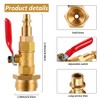 Hotop Brass Winterize Blowout Adapter with 1/4 Inch Quick Connect