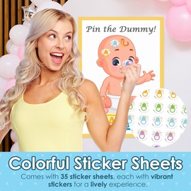 Pin The Dummy On The Baby Game for 35 Players - A Joyful Baby Shower Activity